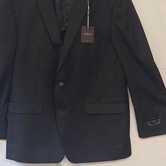 VAN HEUSEN  NWT Suit Jacket Sz 44R  with 3 used designer ties - Picture 7 of 12
